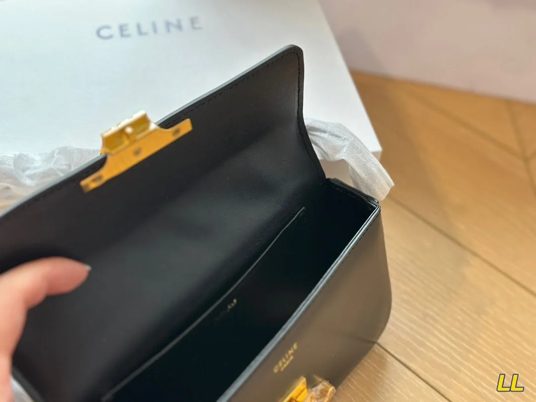 CELINE TRIOMPHE Crossbody bag Black/White/Brown/red  20cm - LITELUX