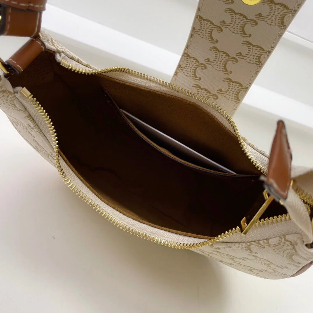 CELINE Arc de Triomphe Presbyopia pattern White Shoulder bag Underarm bag 3958 Size: 24*13cm - LITELUX