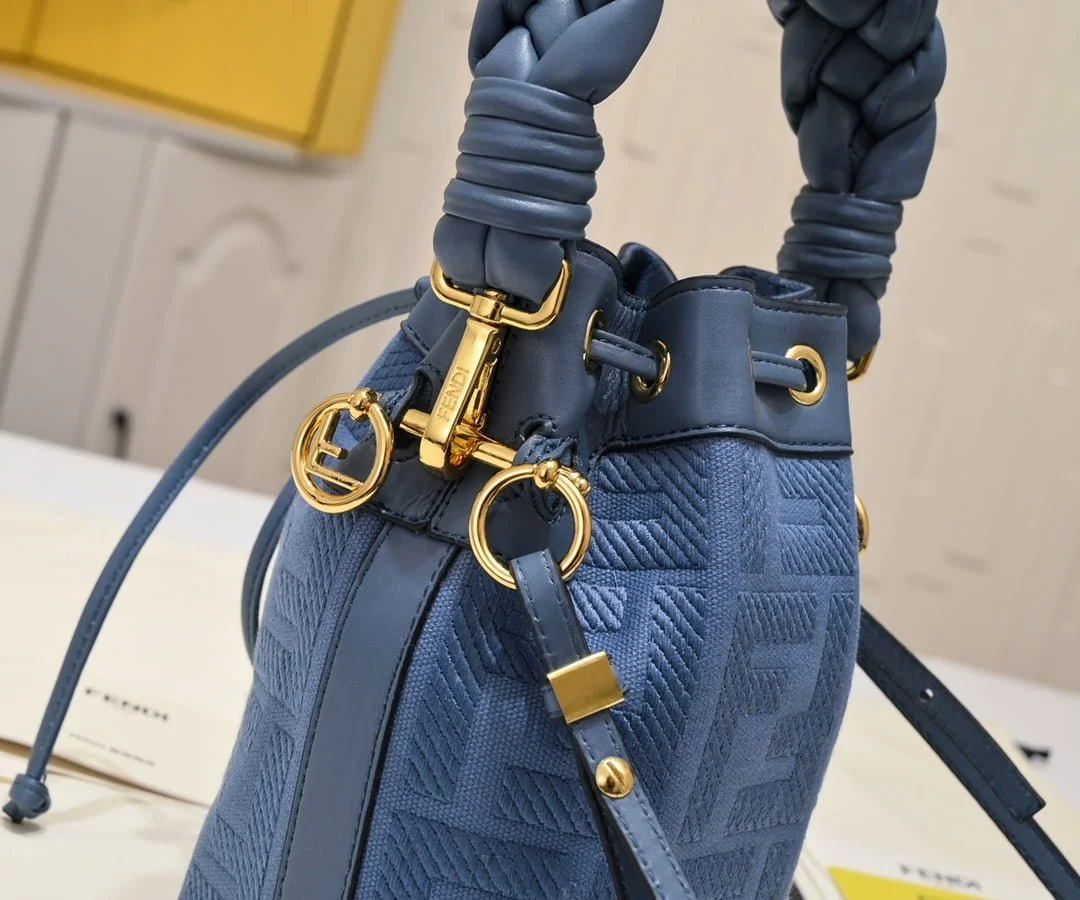 FENDI mini bucket bag 0189 Blue - LITELUX