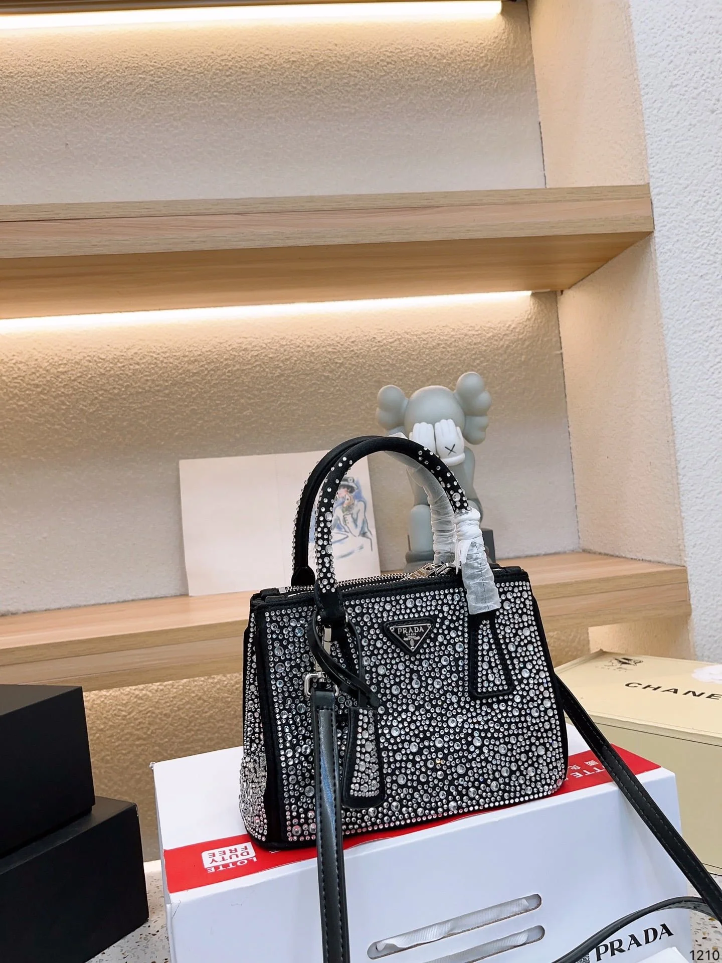 Prada Crystal BlingBling shoulder bag handbag size:  23*16cm - LITELUX