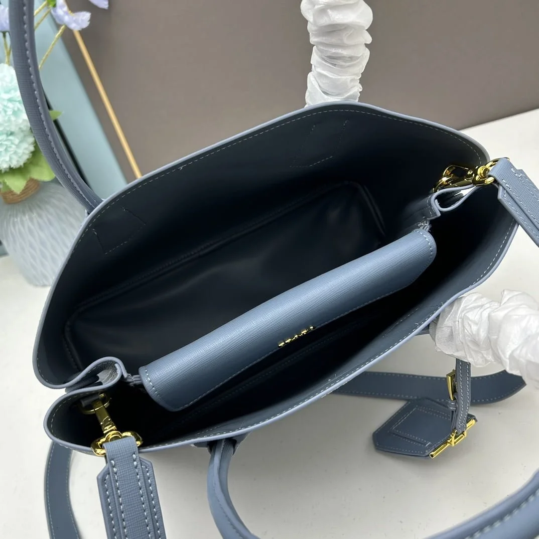 Prada Cross cut cowhide shoulder bag blue 2756# size: 34*26*16cm - LITELUX