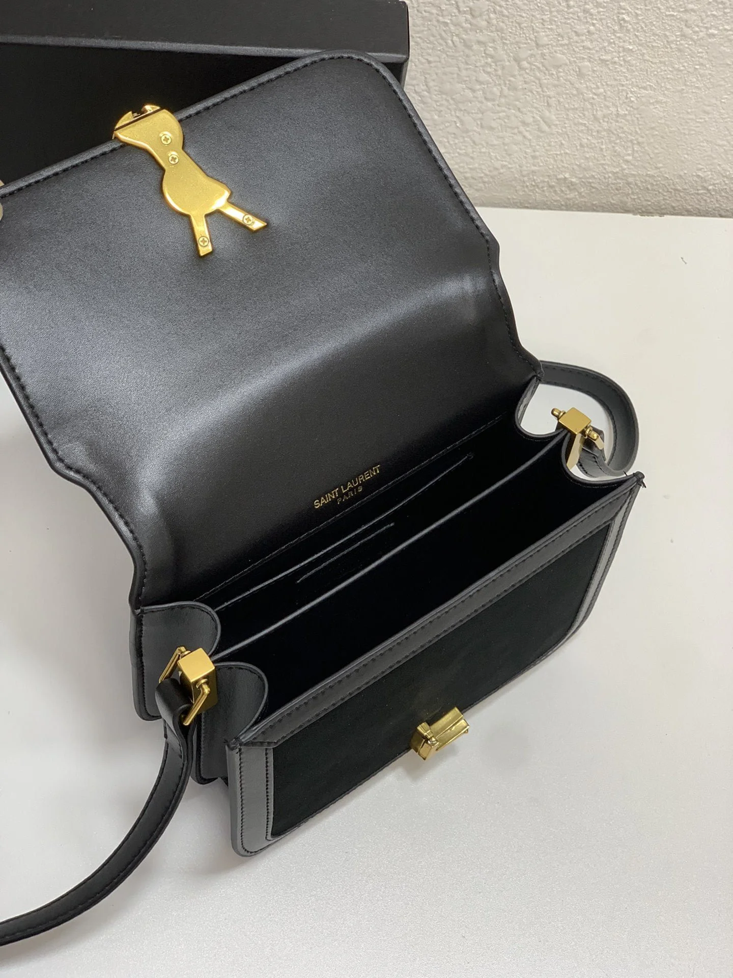 YSL solferino nubuck shoulder bag size: 19cm/23cm - LITELUX