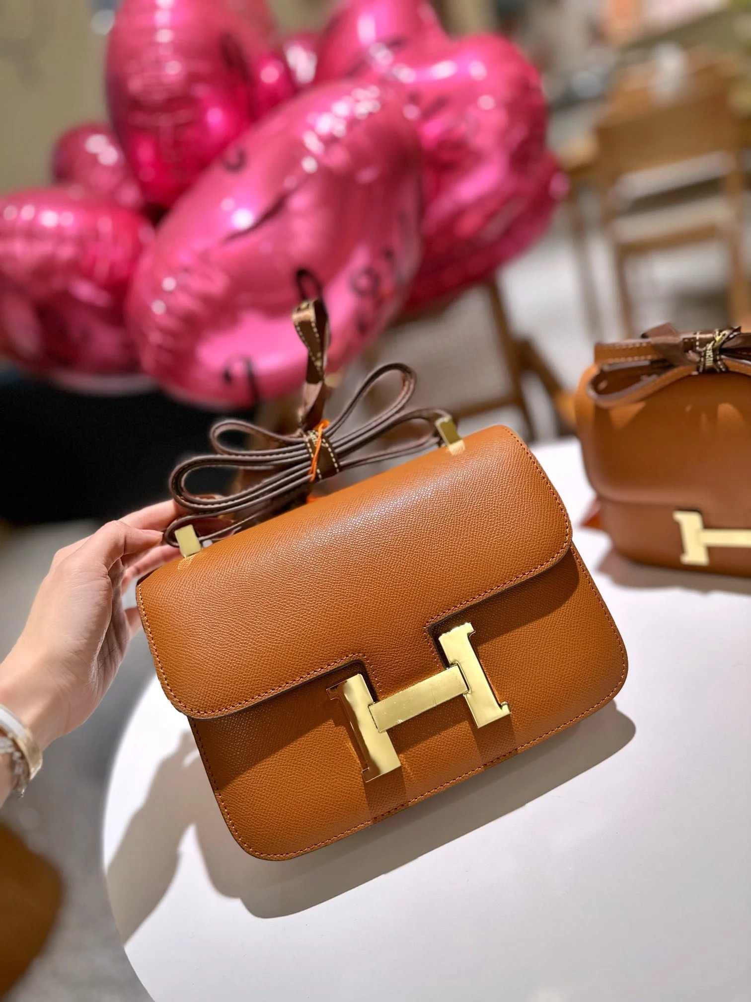 Hermès Constance cowhide leather Gold hardware Black size: 24cm/20cm - LITELUX