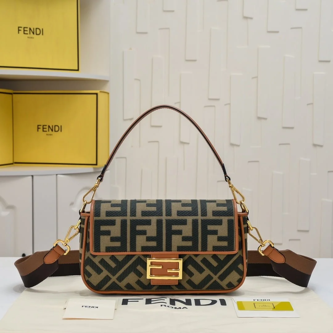FENDI baguette bag F embroidery F2029 SIZE:26*5*15CM - LITELUX