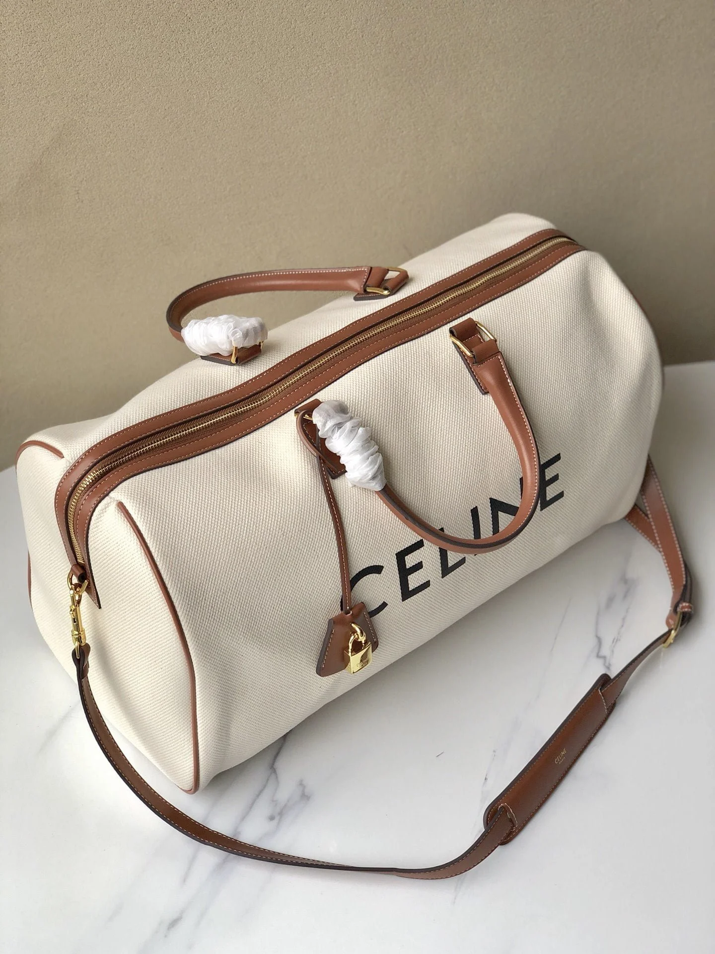 CELINE new travel bag canvas White 8029 size: 50 * 28* 22.5cm - LITELUX