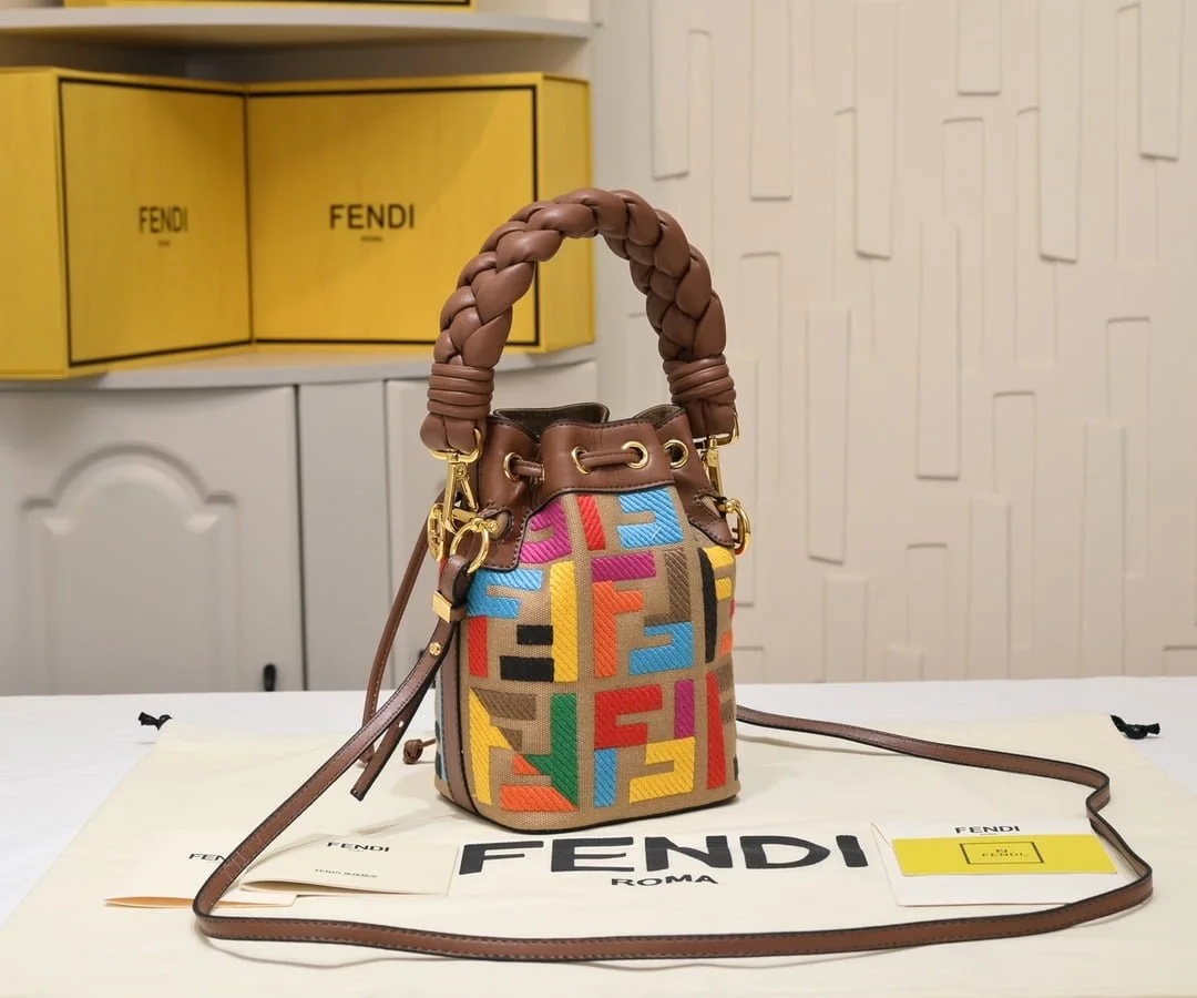 FENDI mini bucket bag 0189 rainbow - LITELUX