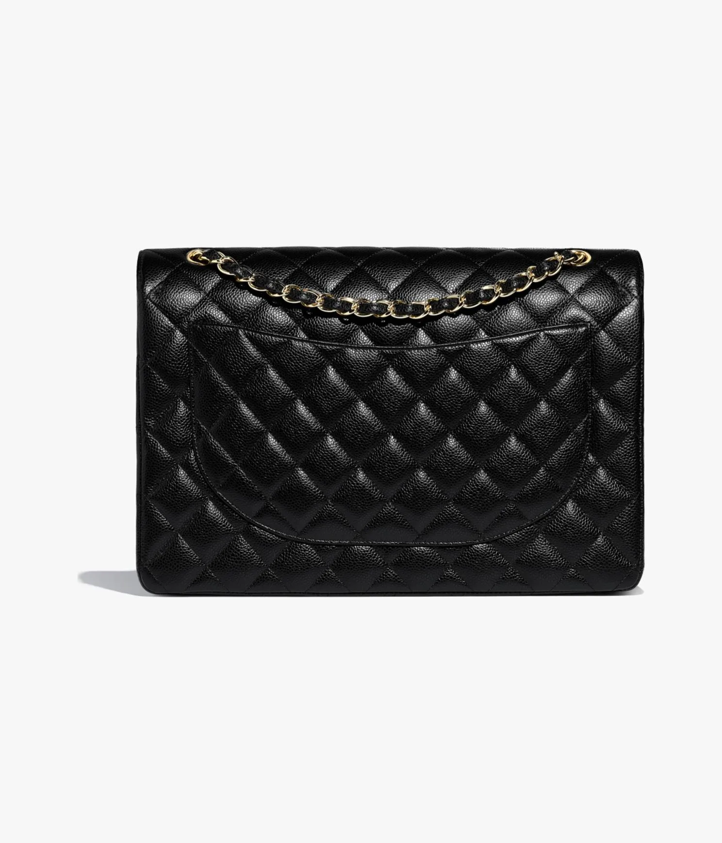 CHANEL / MAXI CLASSIC HANDBAG Grained Calfskin & Gold-Tone Metal Black - LITELUX