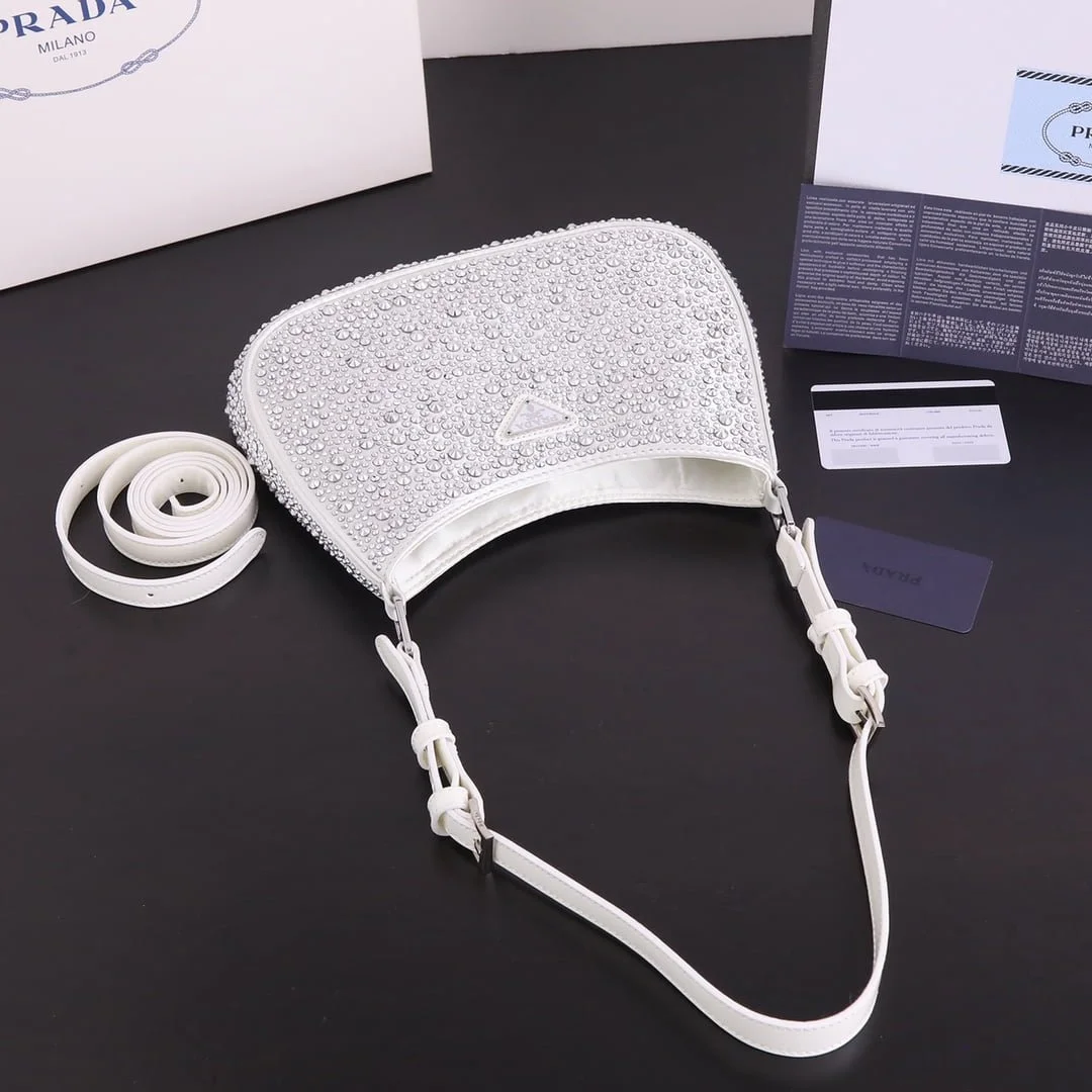 Prada Ss21 Hobo BlingBling 8801 purple size: 22*18*5cm - LITELUX