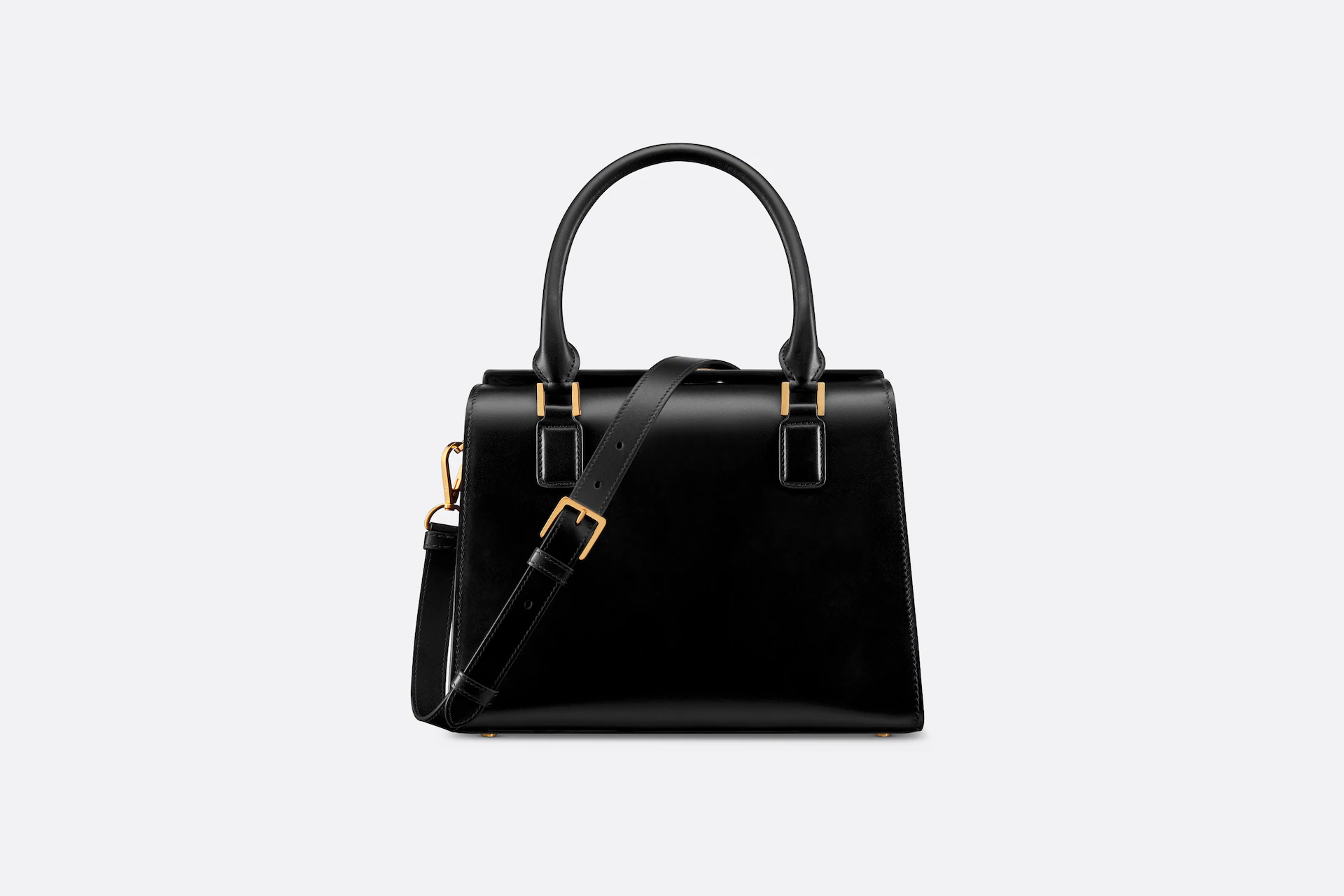DIOR / MEDIUM BOSTON BAG Black Box Calfskin M8675UBEQ_M900 - LITELUX