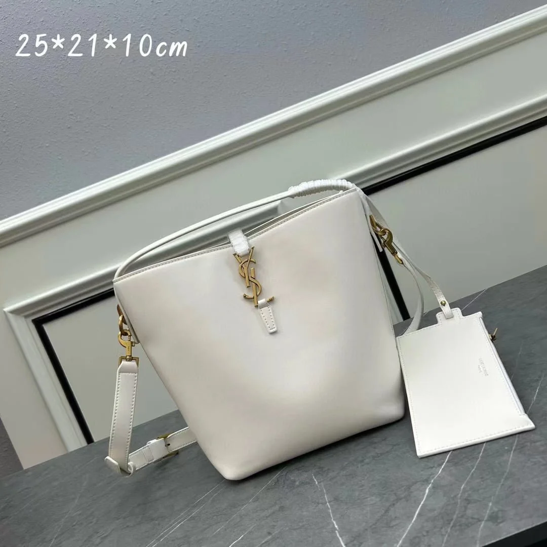 YSL LE 5A7 Underarm bag white 9933 size: 25*21*10cm/17*20*14cm - LITELUX