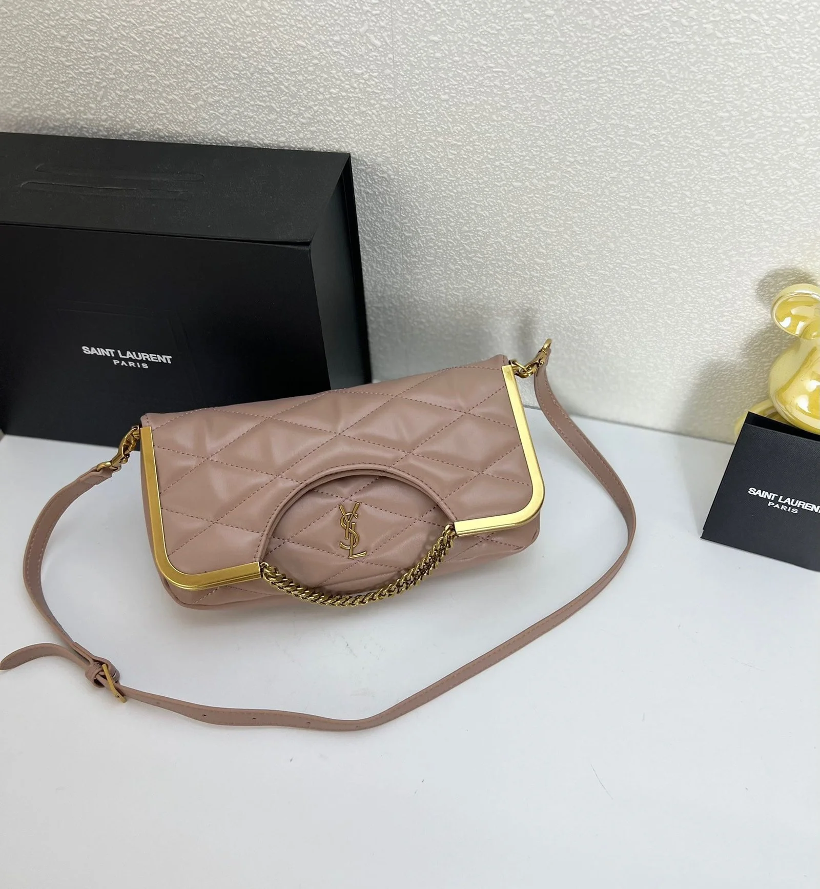 YSL23 New arrival Handbag Crossbody bag Leather pink 71314 size: 25*20cm - LITELUX