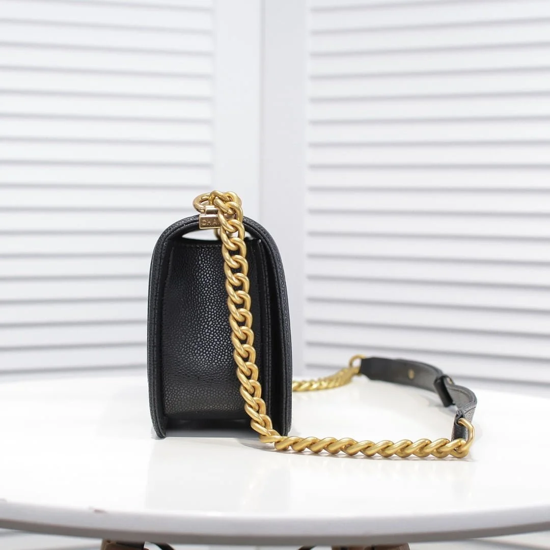 Chanel Cowhide caviar with gold hardware size: 25*15*9cm - LITELUX