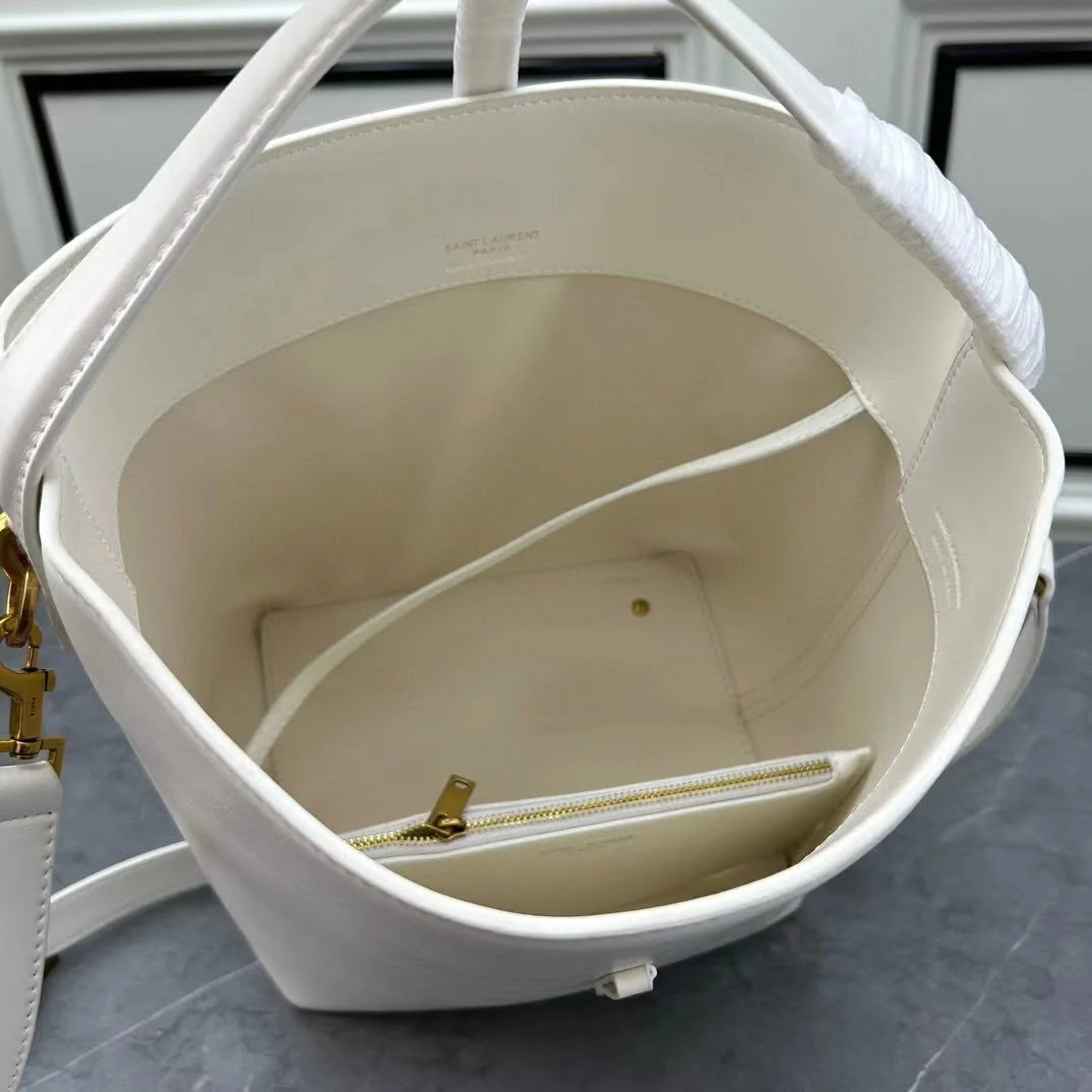 YSL LE 5A7 Underarm bag white 9933 size: 25*21*10cm/17*20*14cm - LITELUX