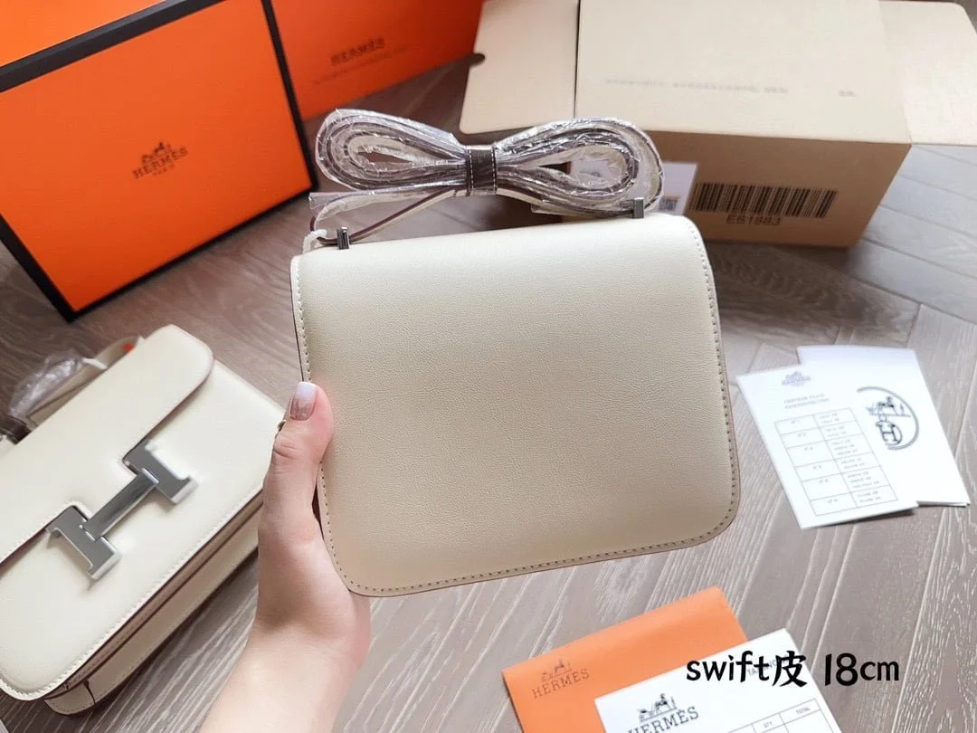 Hermès Constance Swift cowhide leather white size: 23cm/18cm - LITELUX