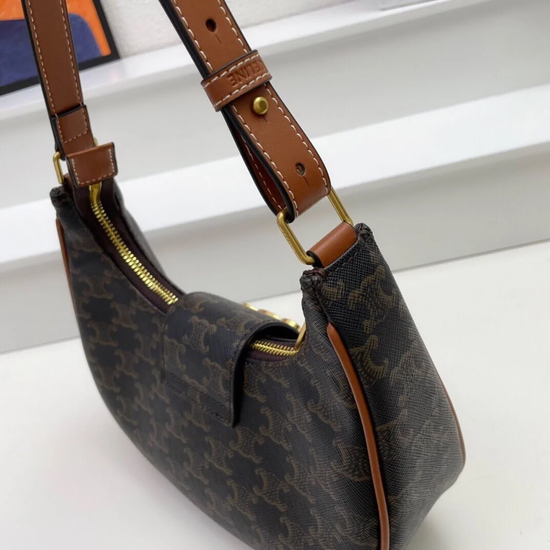 CELINE Arc de Triomphe Presbyopia pattern black Shoulder bag Underarm bag 3958 Size: 24*13cm - LITELUX