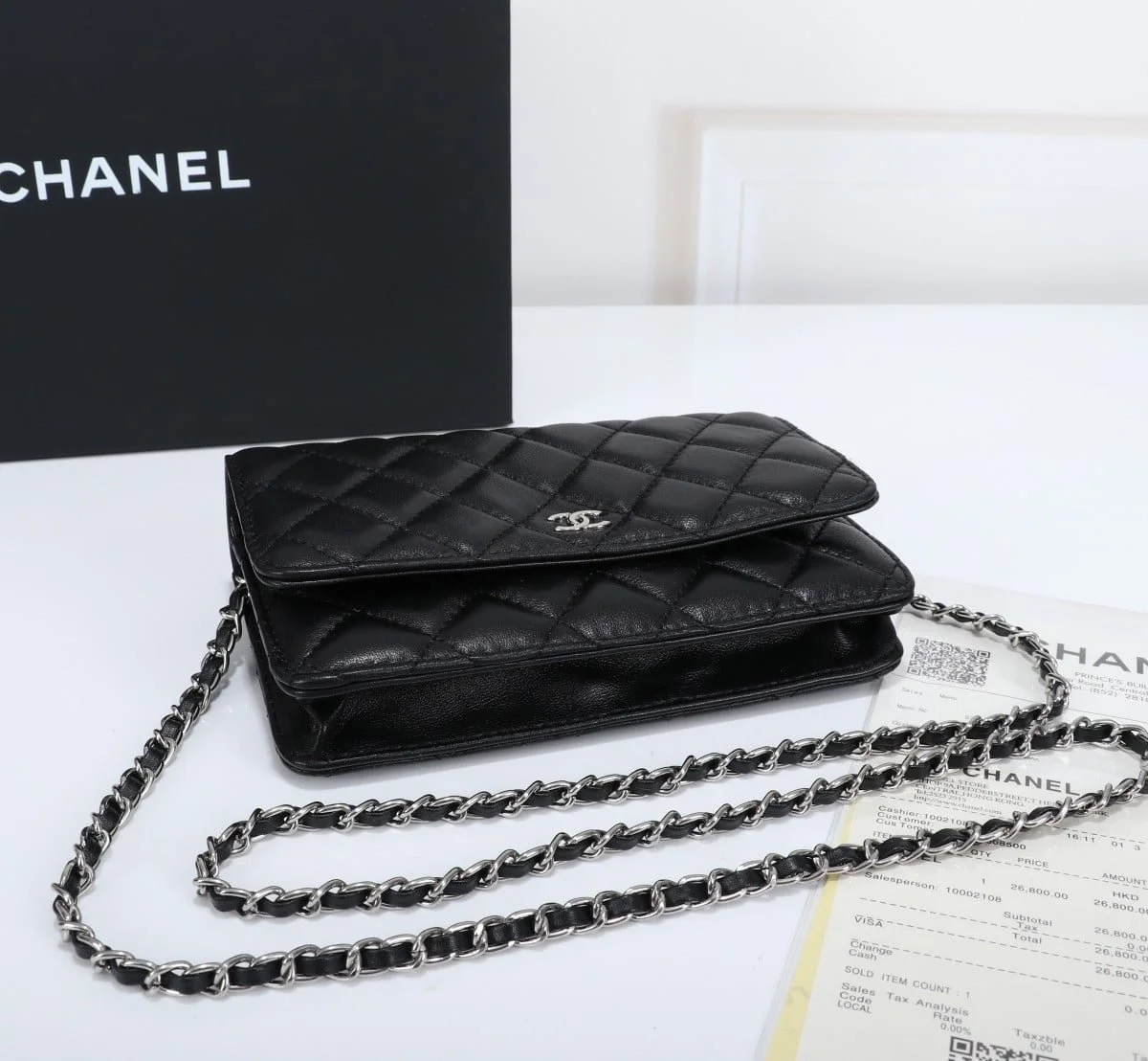 Chanel woc Classic Fortune Crossbody bag with sliver hardware Size: W19*H12*D4cm - LITELUX