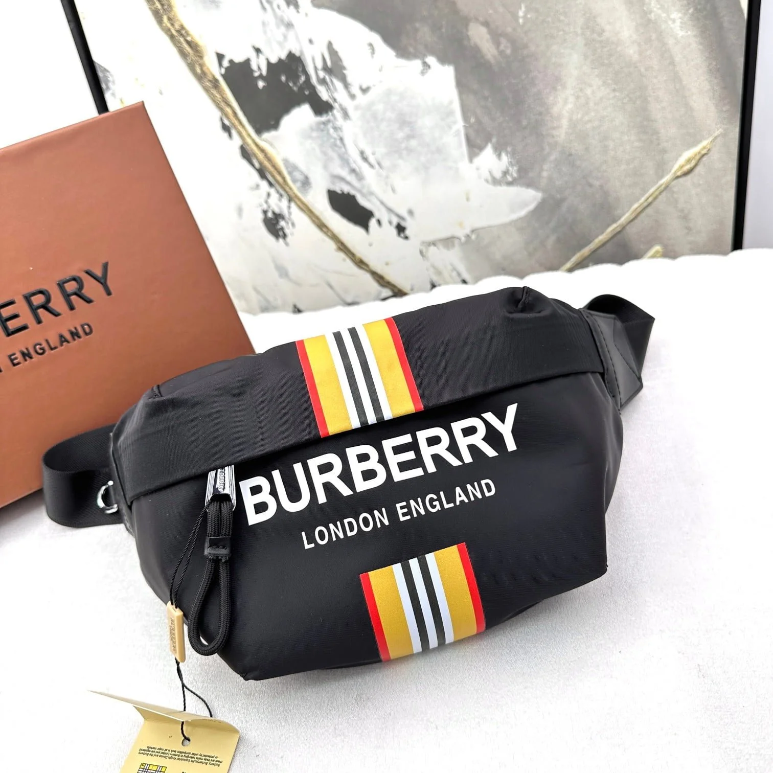 Burberry canvas Chest pack bag size: 16*30cm - LITELUX