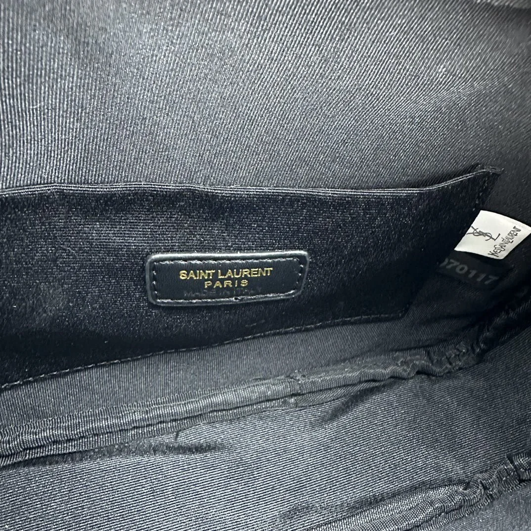 YSL MONOGRAM SAINT LAURENT LOU quilted leather camera bag black with gold hardware 520534 size: 23*16*6CM - LITELUX