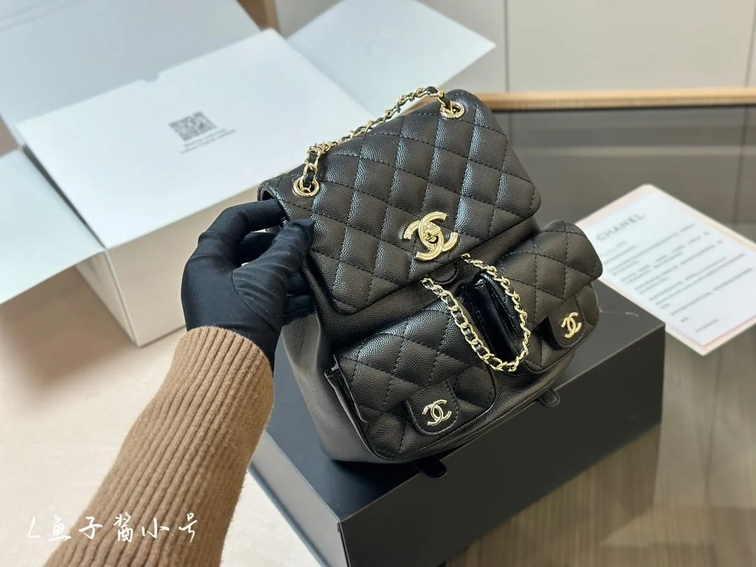 CHANEL Gabrielle caviar The homeless backpack 4 colors size: 20*20cm - LITELUX