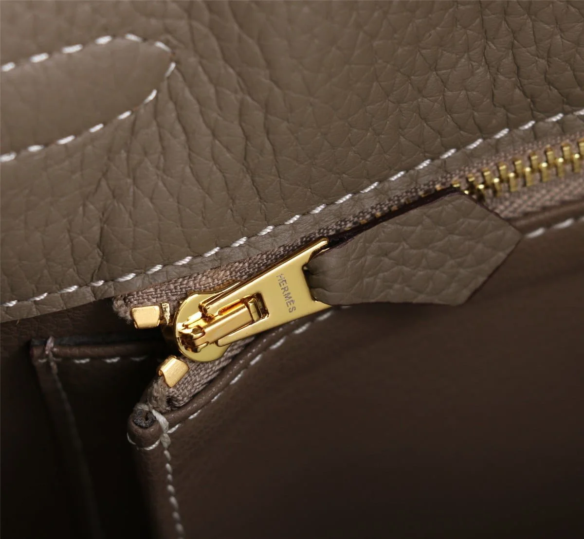 Hermès Kelly Togo Calf Gold hardware Elephant grey size: 25Cm/ 28Cm - LITELUX