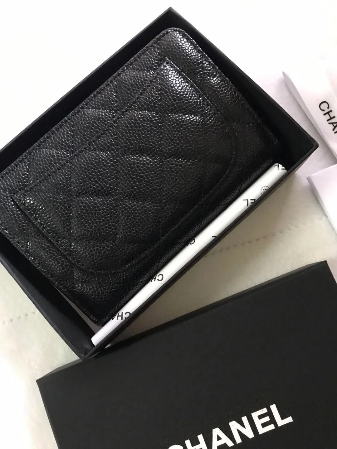 Chanel sheepskin wallet with gold and sliver hardware 50073 size: 15*10cm - LITELUX