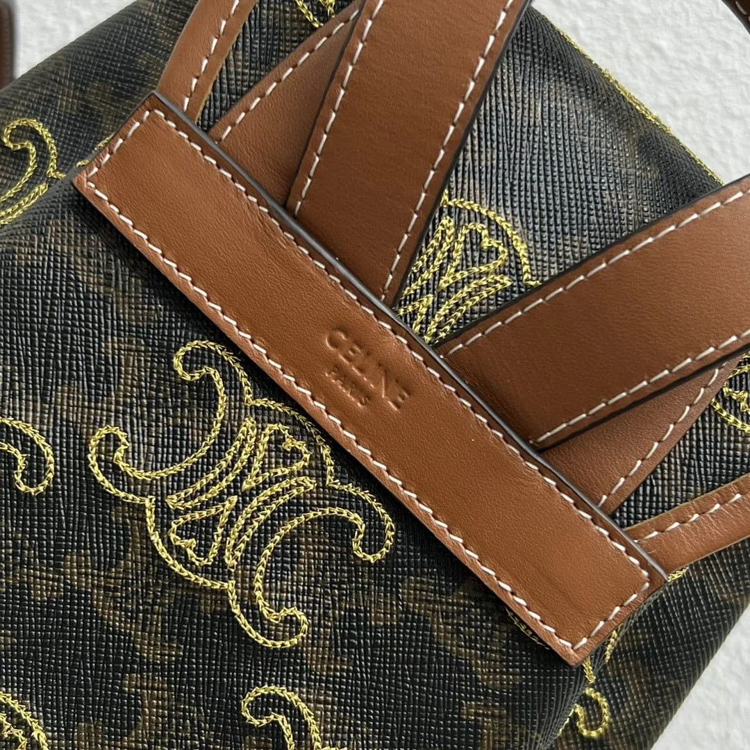 CELINE Arc de Triomphe Ultra practical printed backpack Size:20*10.5*17cm - LITELUX