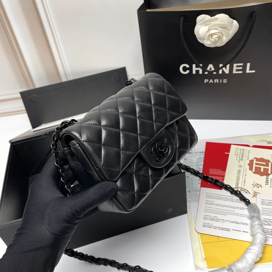 Chanel cf Square Fat 1115 sheepskin size: 18*14*7cm - LITELUX