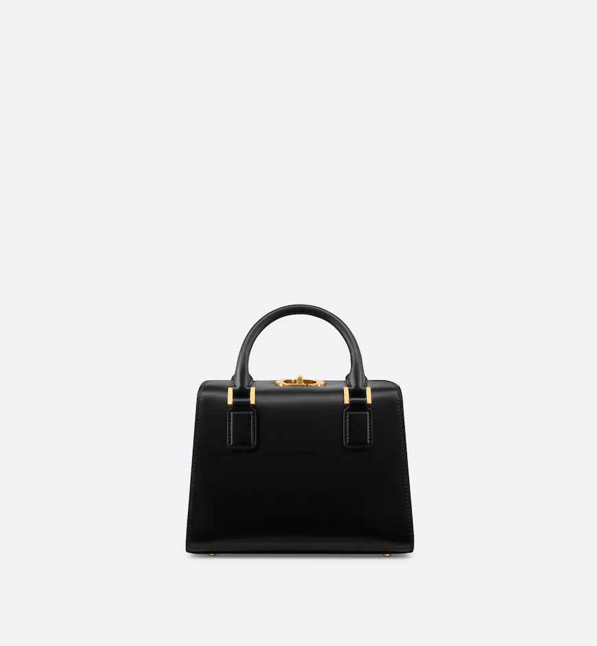 DIOR / SMALL BOSTON BAG Black Box Calfskin M8671UBEQ_M900 - LITELUX