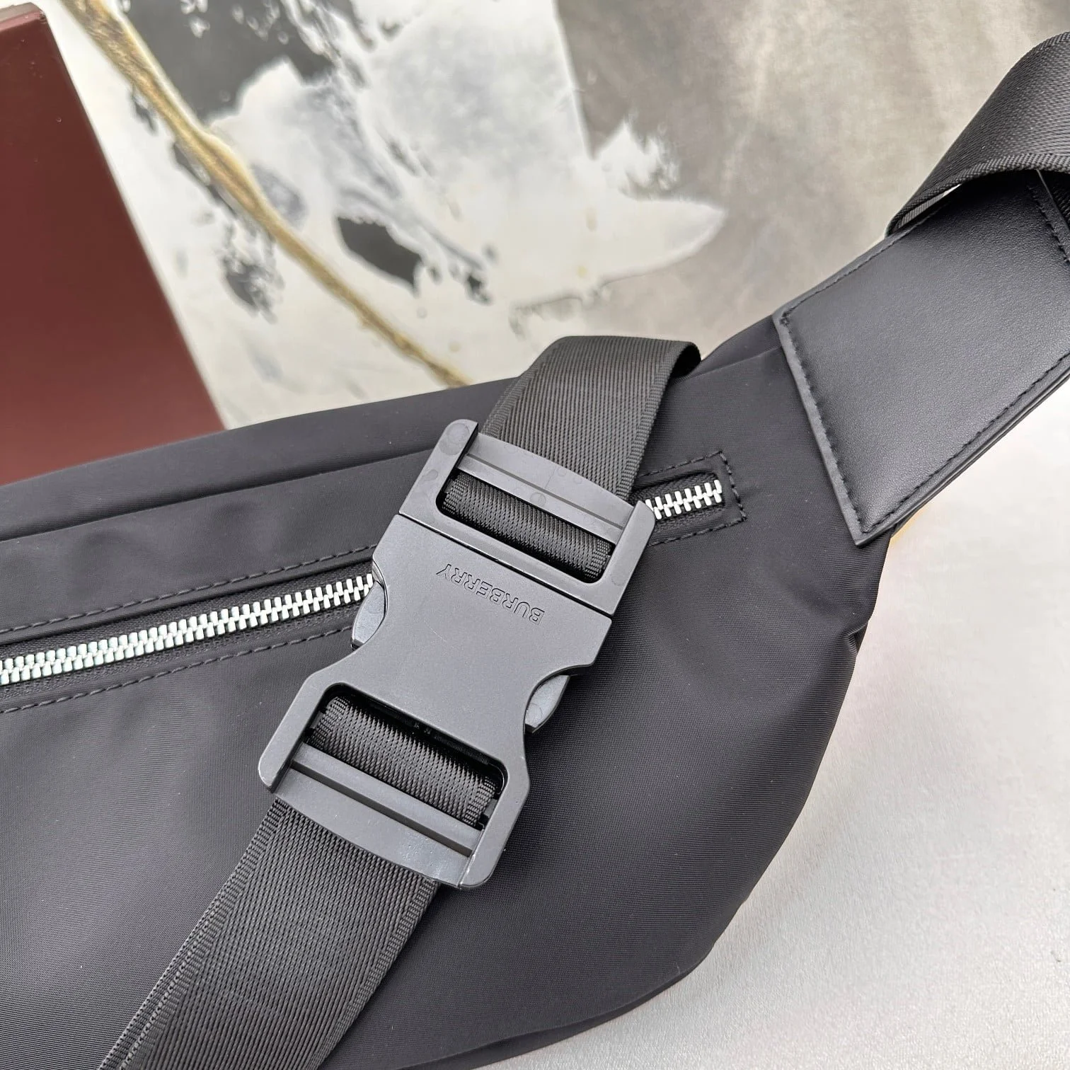 Burberry canvas Chest pack bag size: 16*30cm - LITELUX