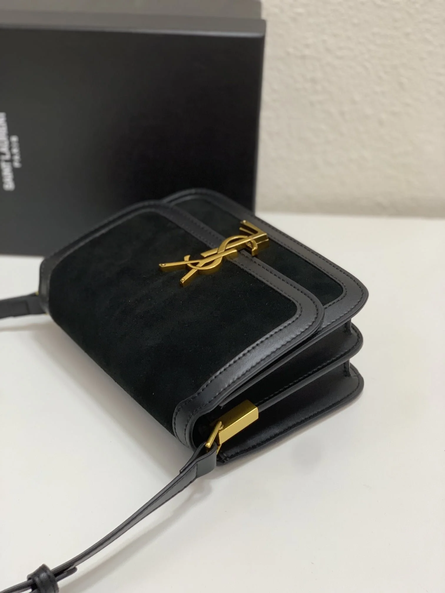 YSL solferino nubuck shoulder bag size: 19cm/23cm - LITELUX