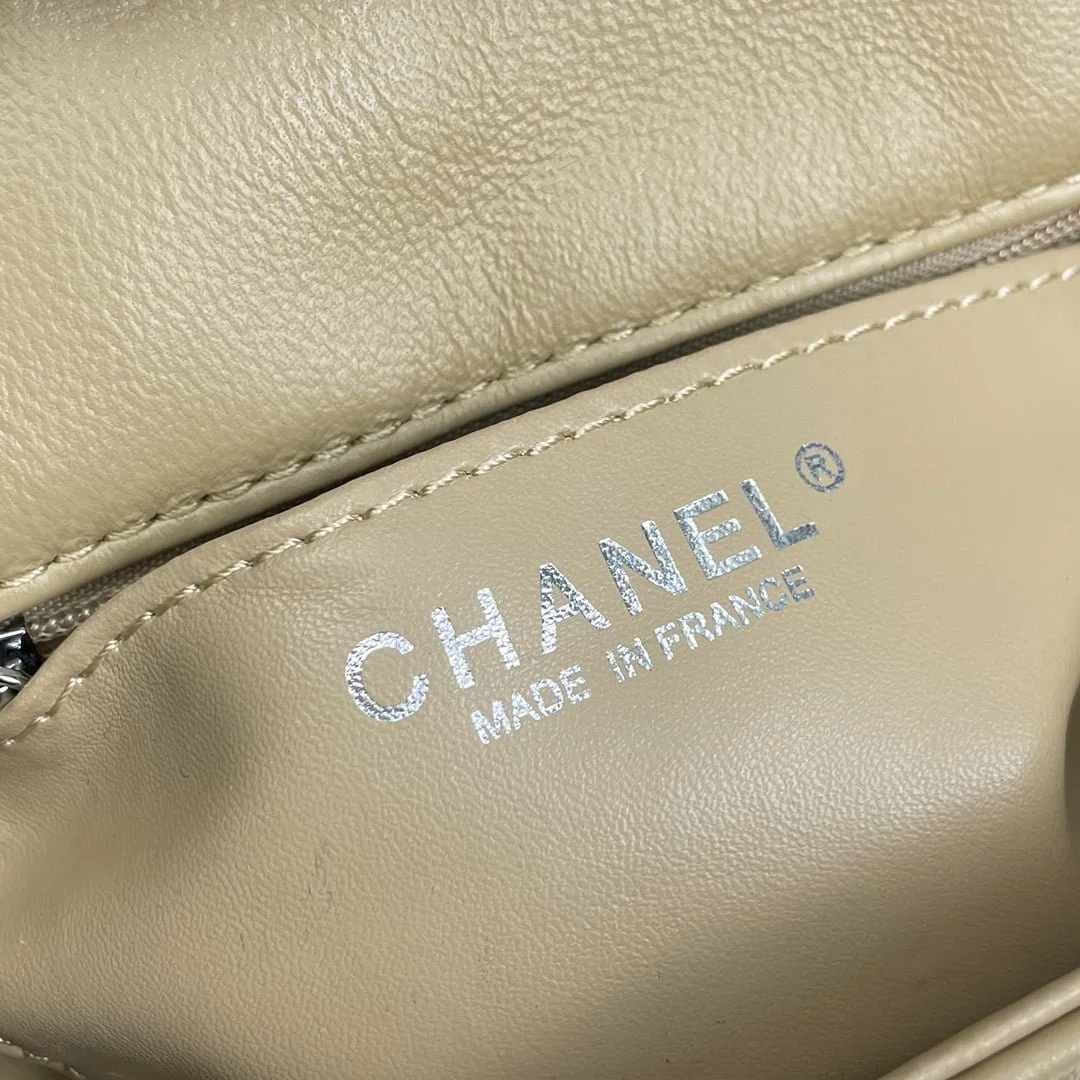 Chanel cf Square Fat 1115 sheepskin leather ginger size: 18*14*7cm - LITELUX