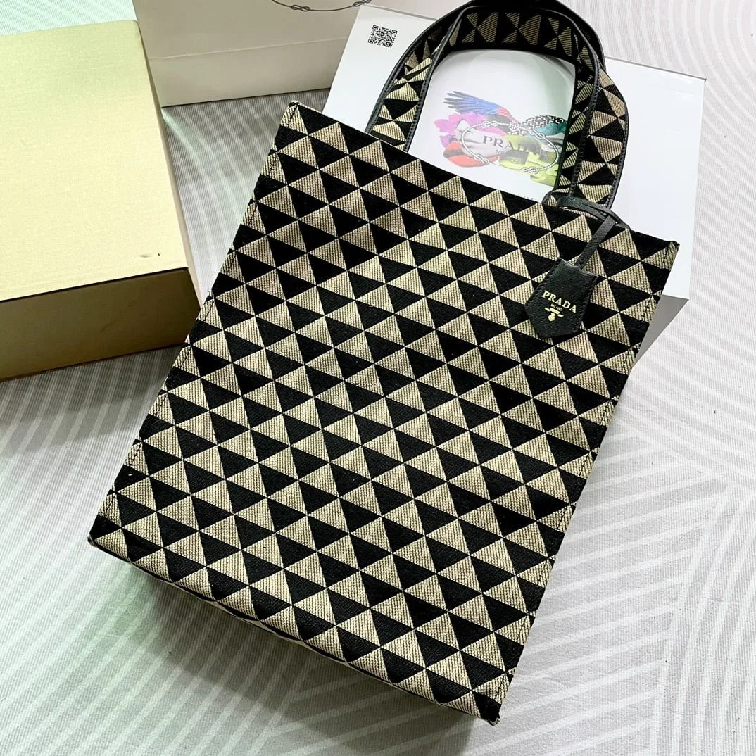 Prada embroidered fabric tote bag 1BA360  SXK8865 size: 35.5*41*11cm - LITELUX