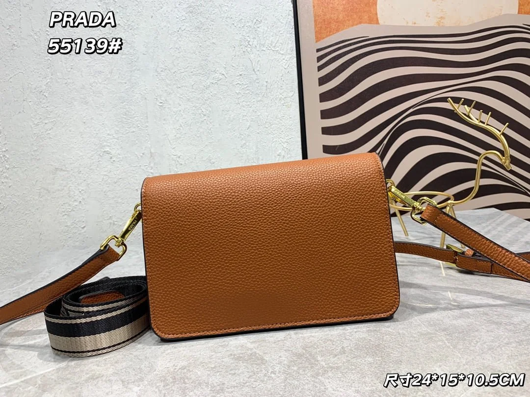 Prada renovate shoulder bag brown 55139 Size:24*15*10.5cm - LITELUX