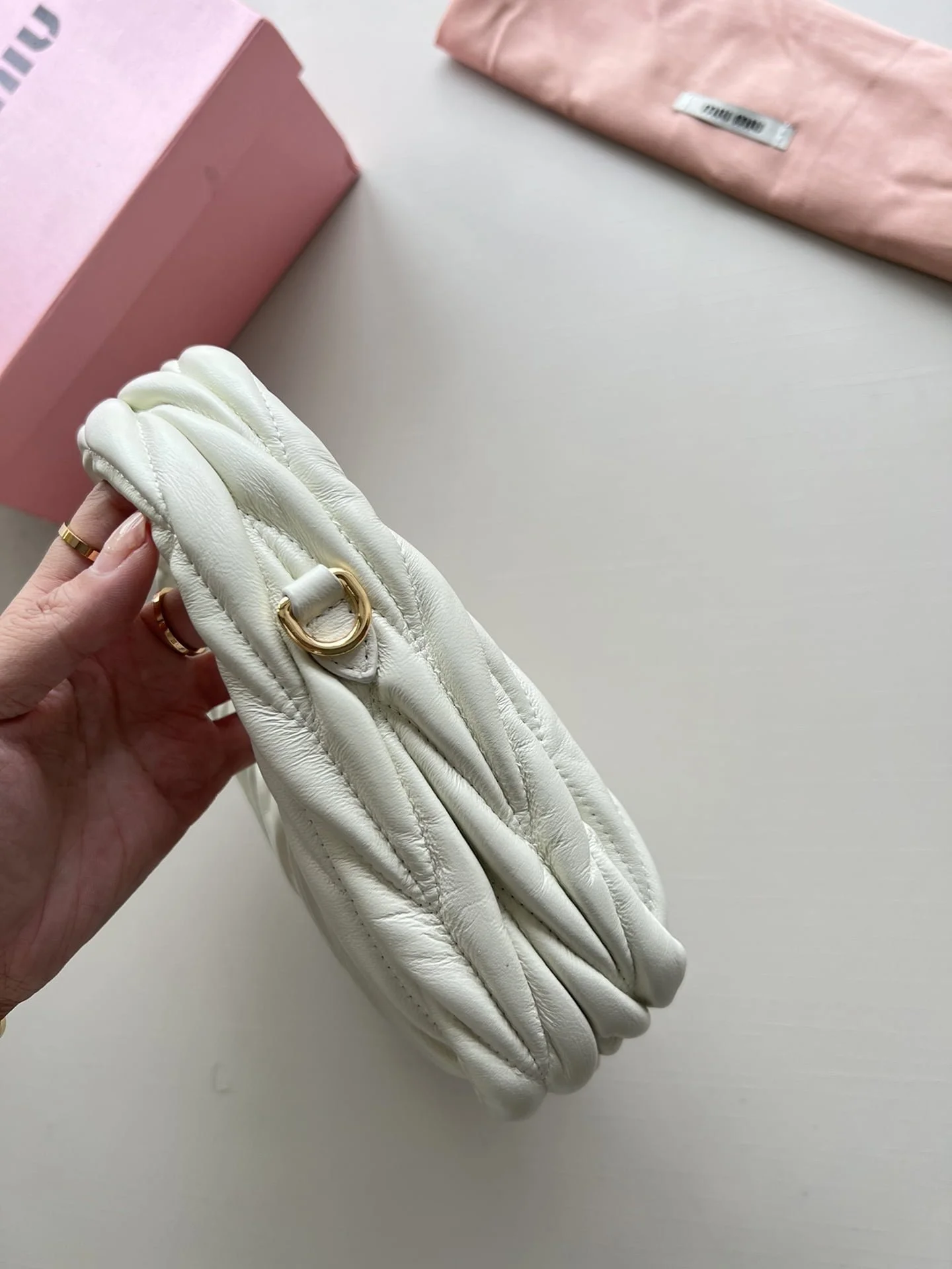 MiuMiu hobo wander sheepskin handbag size: 20*13*6cm - LITELUX