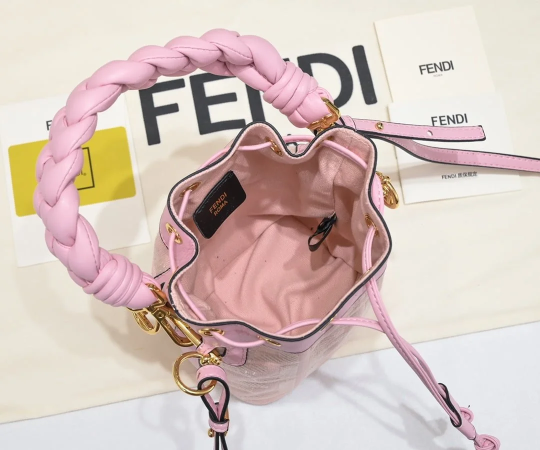 FENDI mini bucket bag 0189 Pink - LITELUX