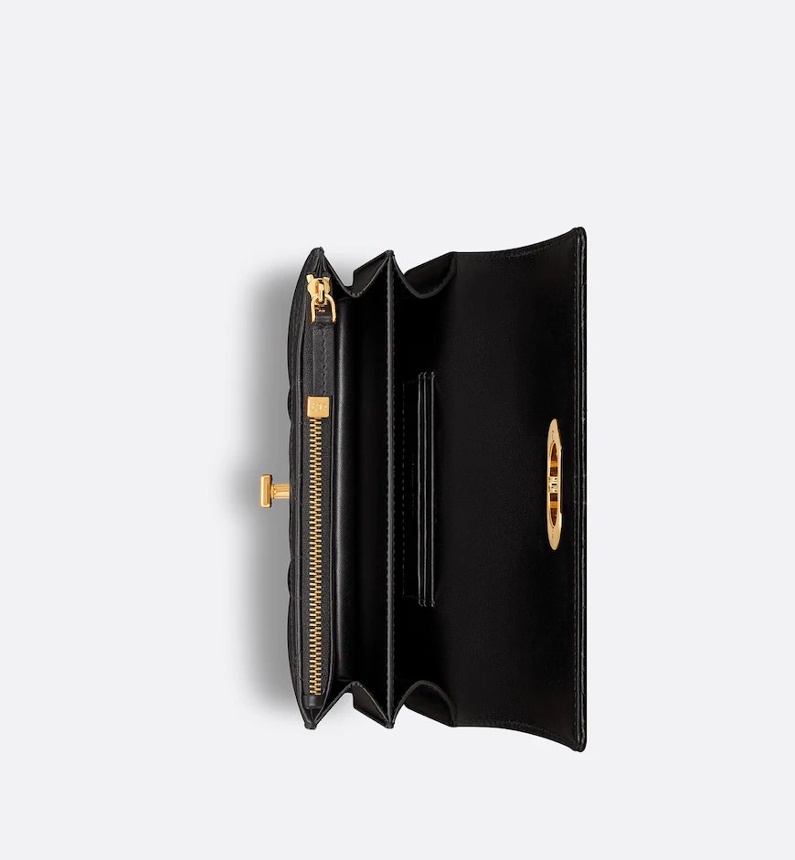 DIOR / MISS CARO MINI BAG Black Macrocannage Lambskin S5169UDAX_M900 - LITELUX