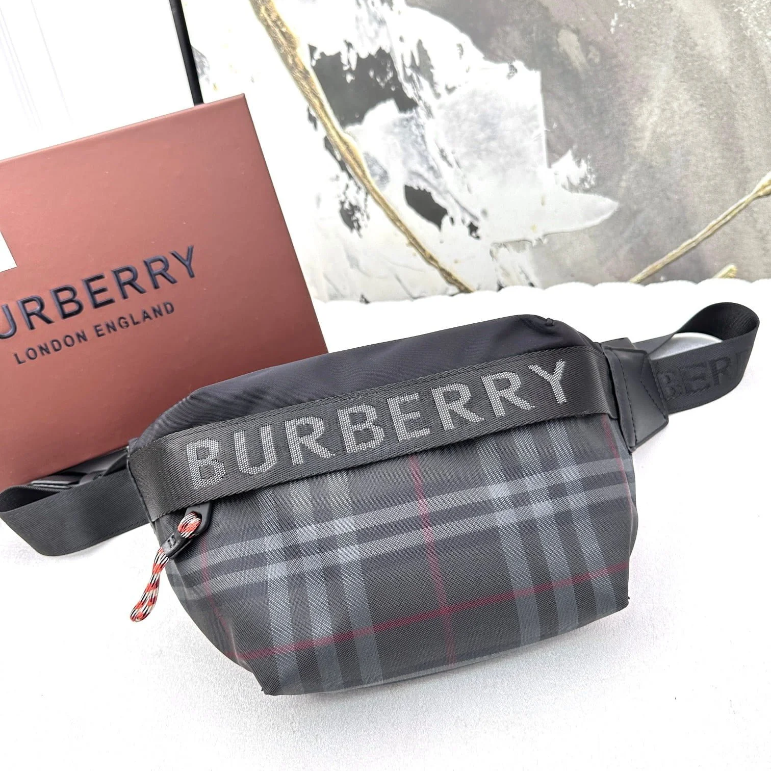 Burberry canvas Chest pack bag size: 16*30cm - LITELUX