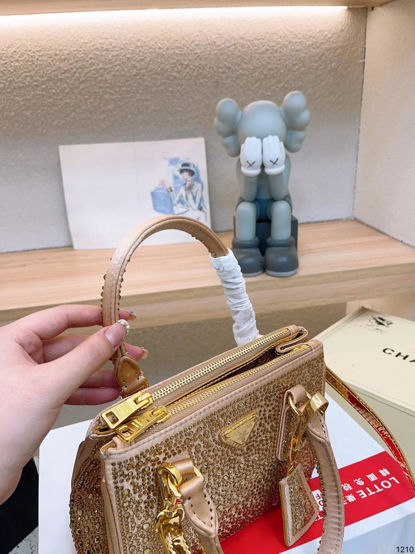 Prada Crystal BlingBling shoulder bag handbag size:  23*16cm - LITELUX