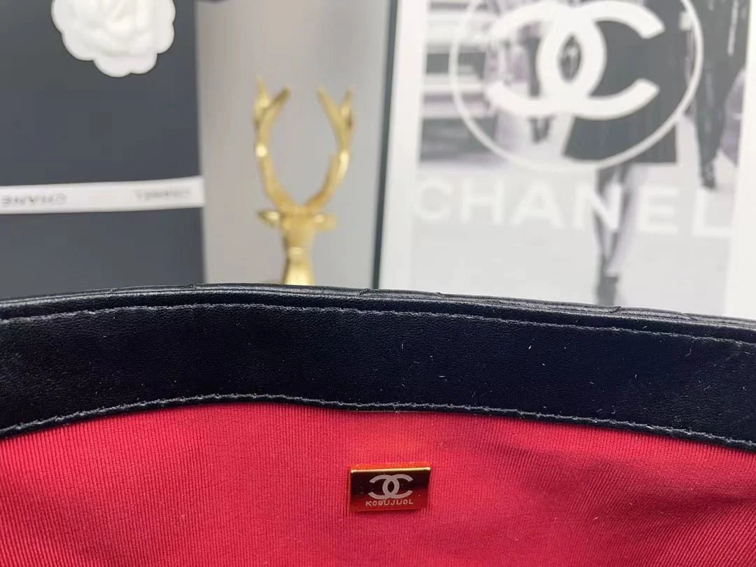 Chanel 2023 new CF Black gold bag size: 21*13cm - LITELUX