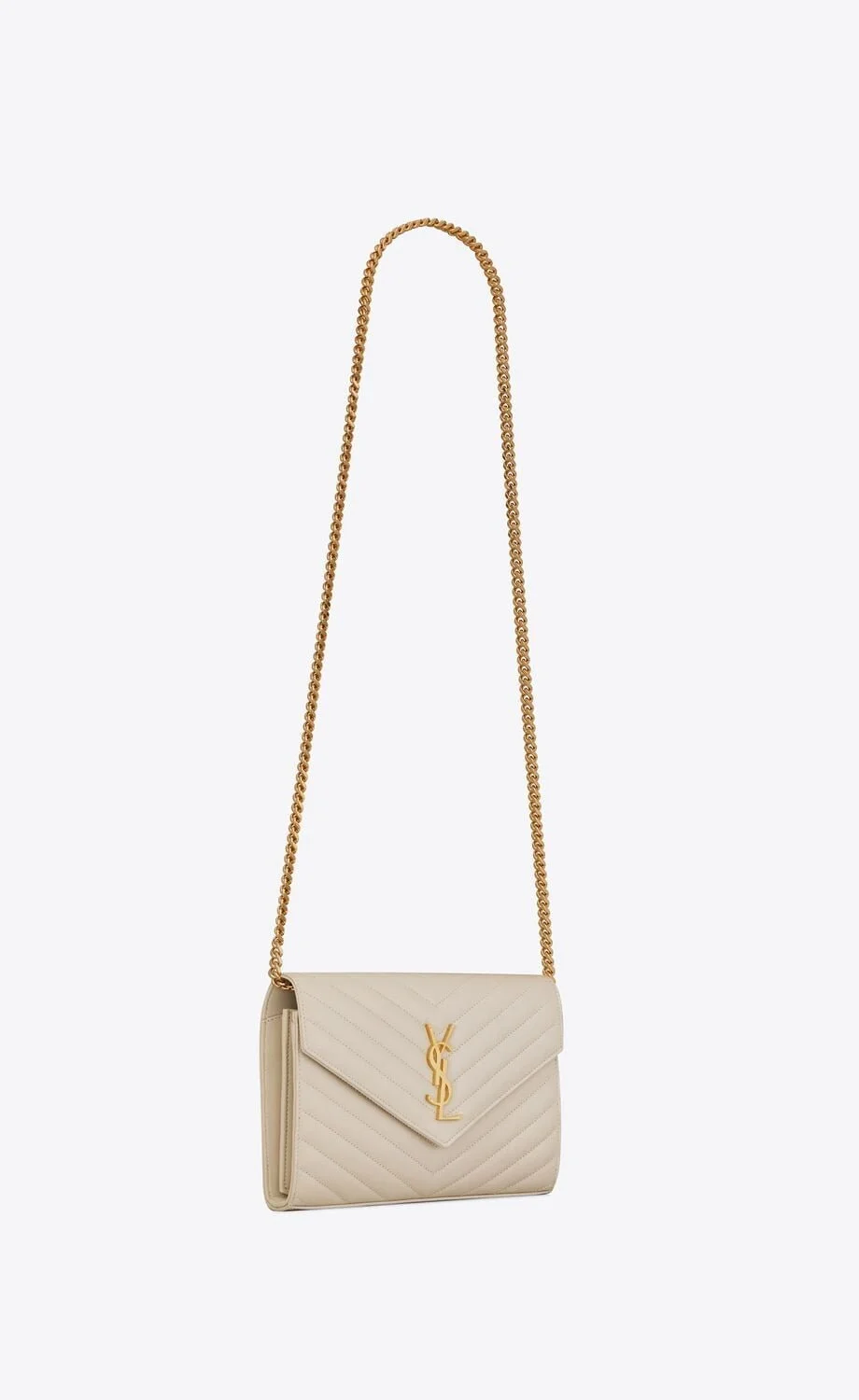 YSL / CASSANDRE MATELASSÉ CHAIN WALLET IN LAMBSKIN 377828AAA449207 - LITELUX