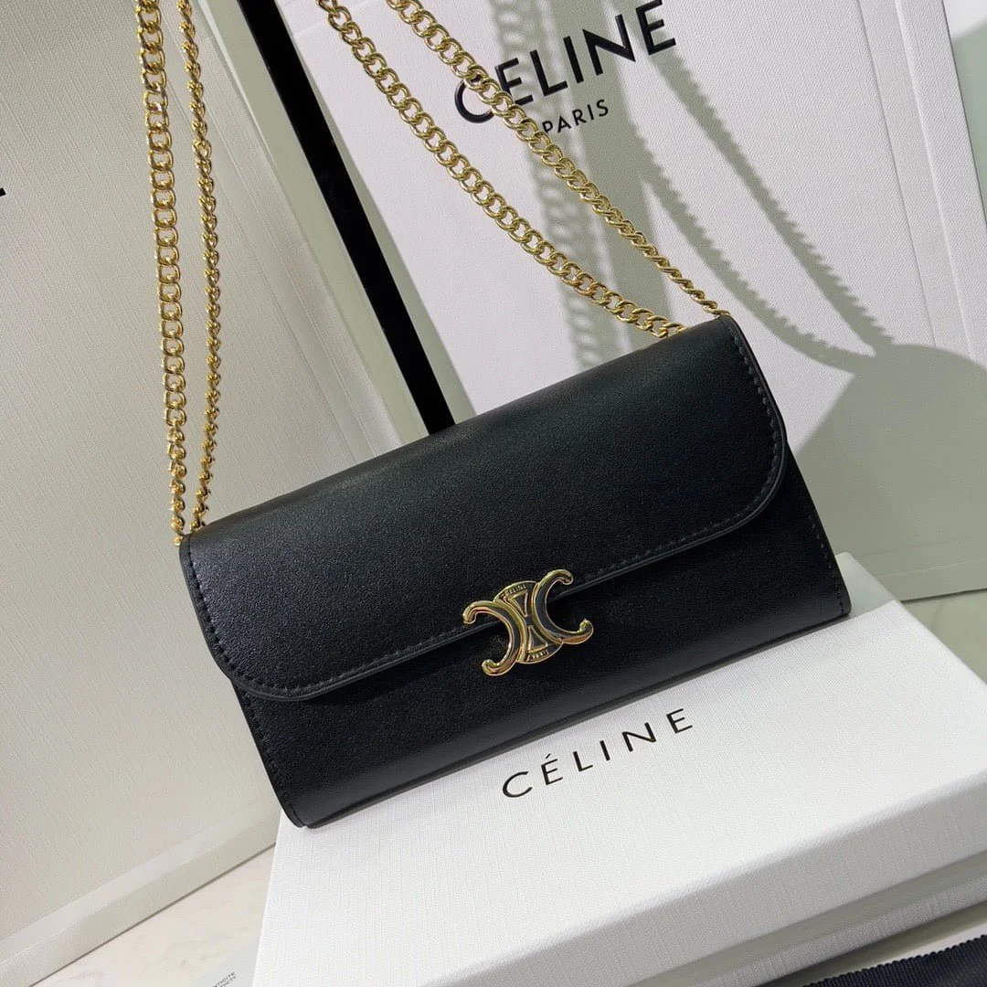 CELINE Chain bag Black 621663 Size:19*10.5*3.5cm - LITELUX