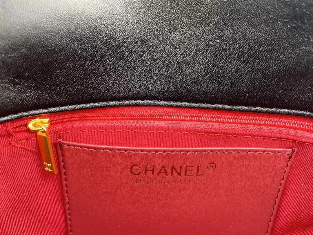 Chanel 2023 new CF Black gold bag size: 21*13cm - LITELUX