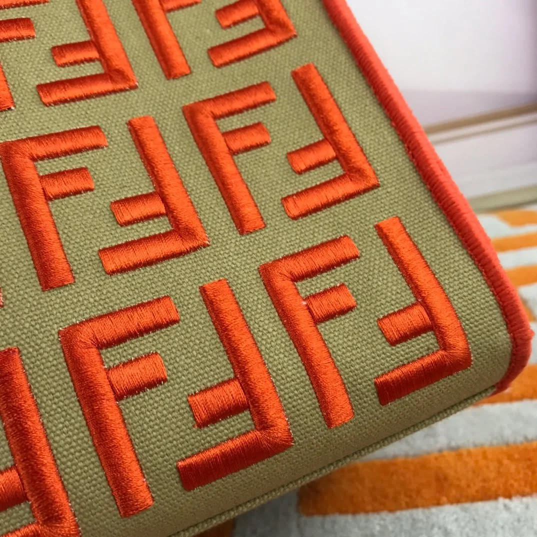 FENDI peekaboo Canvas Tote with mobile phone bag Red 2118 Size: 37*32 cm - LITELUX