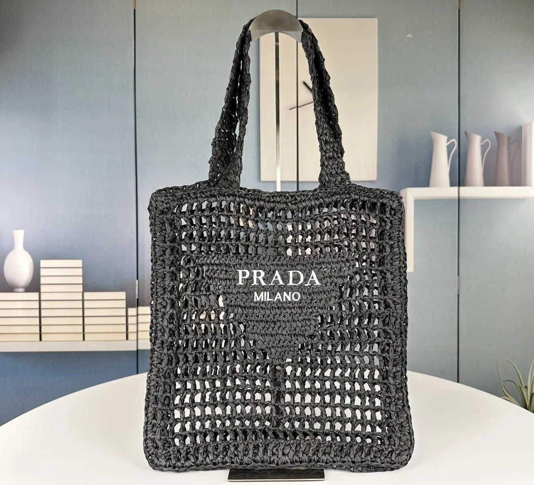 Prada Raffia fiber tote bag 7 colors 1BG393 size: 38*36*3cm - LITELUX