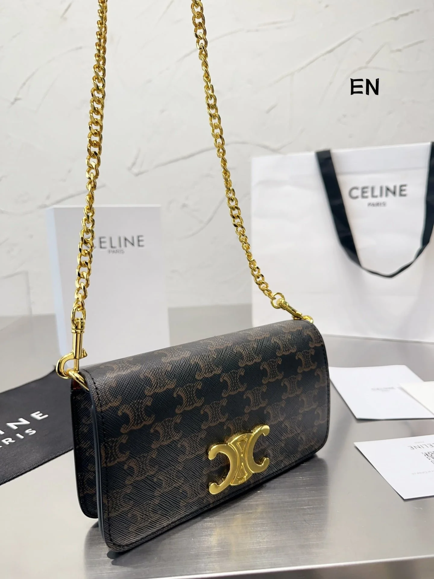 CELINE Presbyopia pattern Chain bag Size: 20*10cm - LITELUX