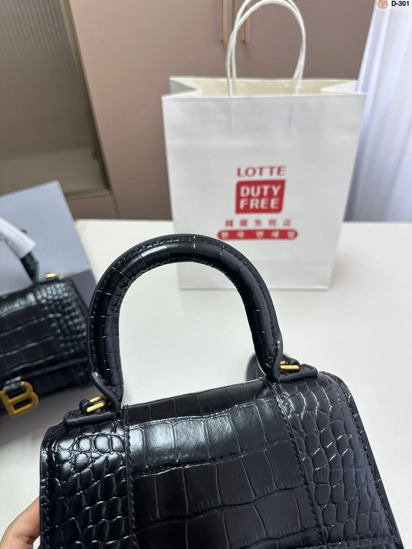 Balenciaga hourglass crocodile with gold buckle size: 23*9*15cm/20*8*12cm - LITELUX