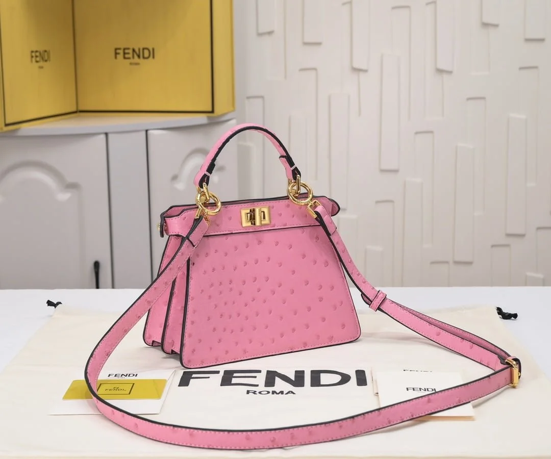 FENDI Peekaboo Pink 23ss 335 Size: 20*15cm - LITELUX