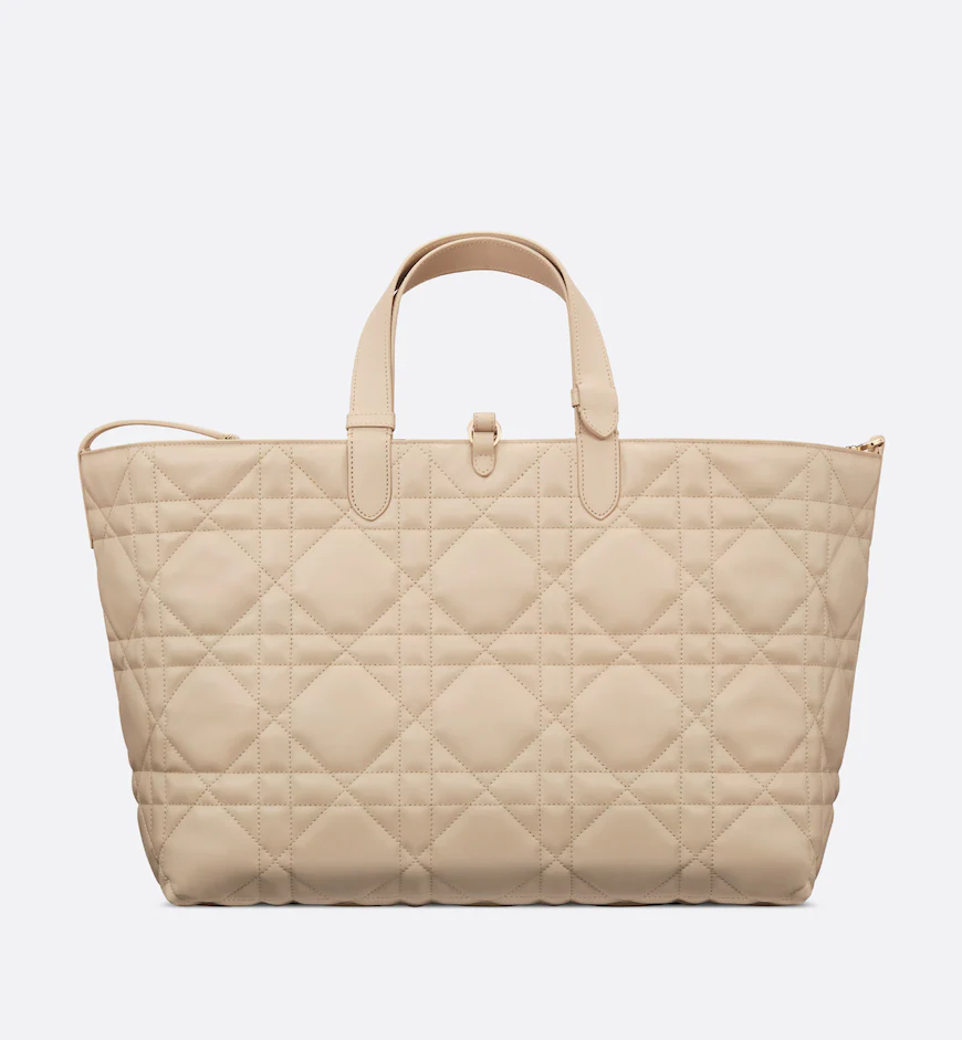 DIOR / LARGE DIOR TOUJOURS BAG Powder Beige Macrocannage Calfskin M2820OSHJ_M51U - LITELUX