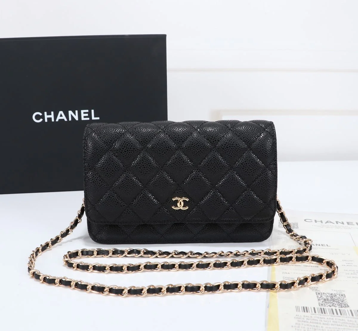 Chanel woc Classic Fortune Crossbody bag caviar with gold hardware Size: W19*H12*D4cm - LITELUX