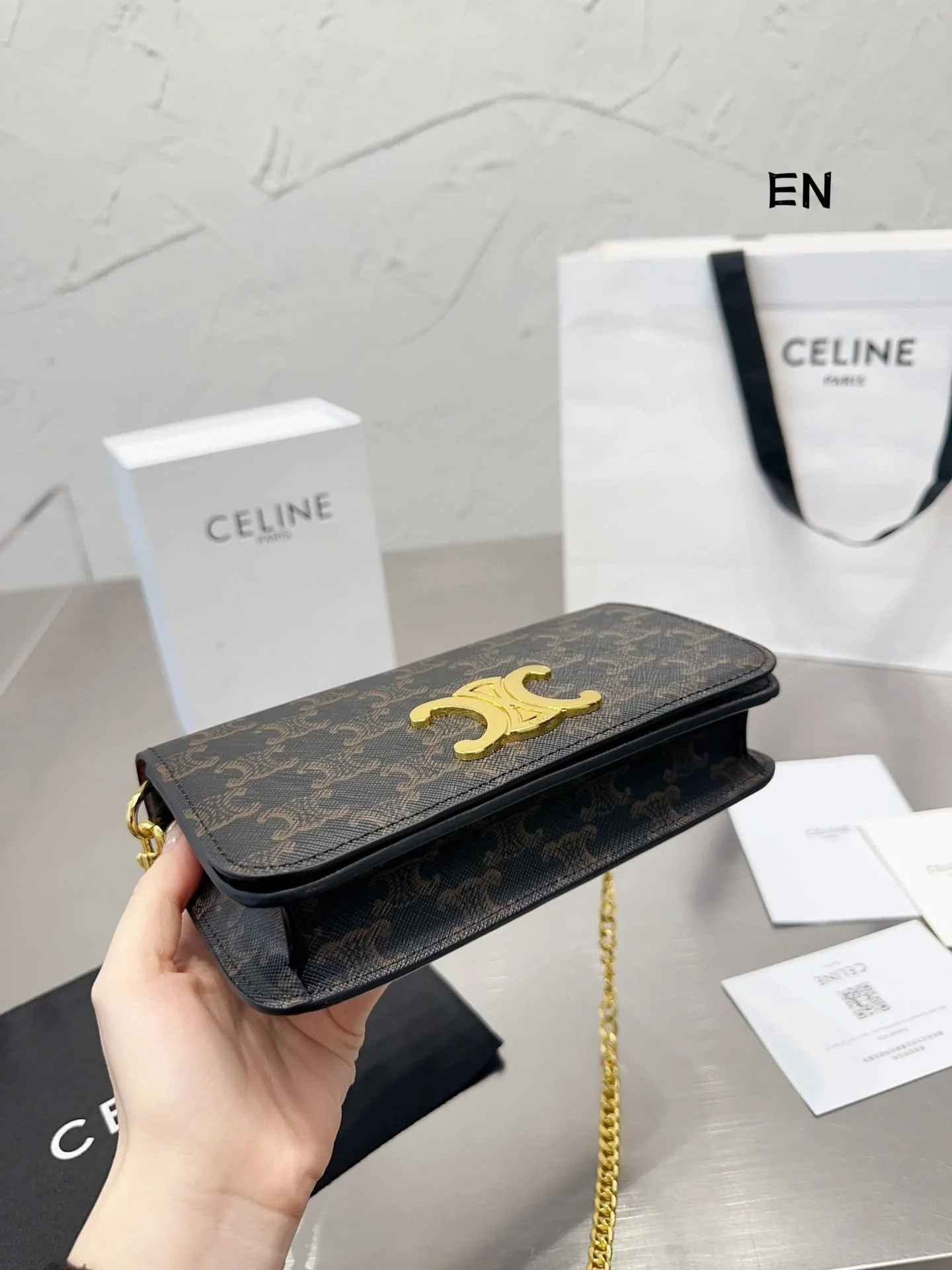 CELINE Presbyopia pattern Chain bag Size: 20*10cm - LITELUX